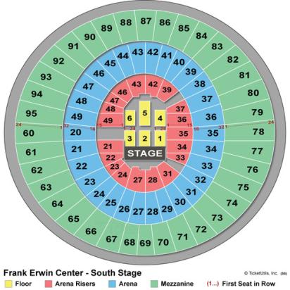 Frank Erwin Center Seating Chart