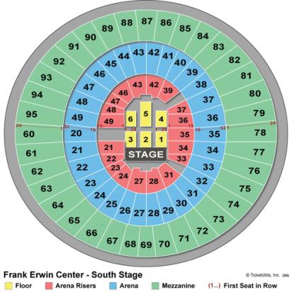 Frank Erwin Center Seating Chart Obama